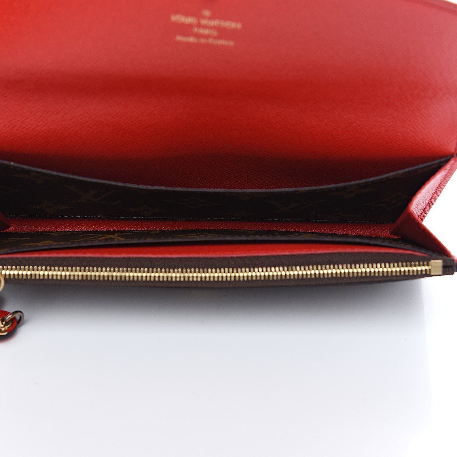 Louis Vuitton Monogram Bloom Flower Emilie Wallet Rouge 4 of 6