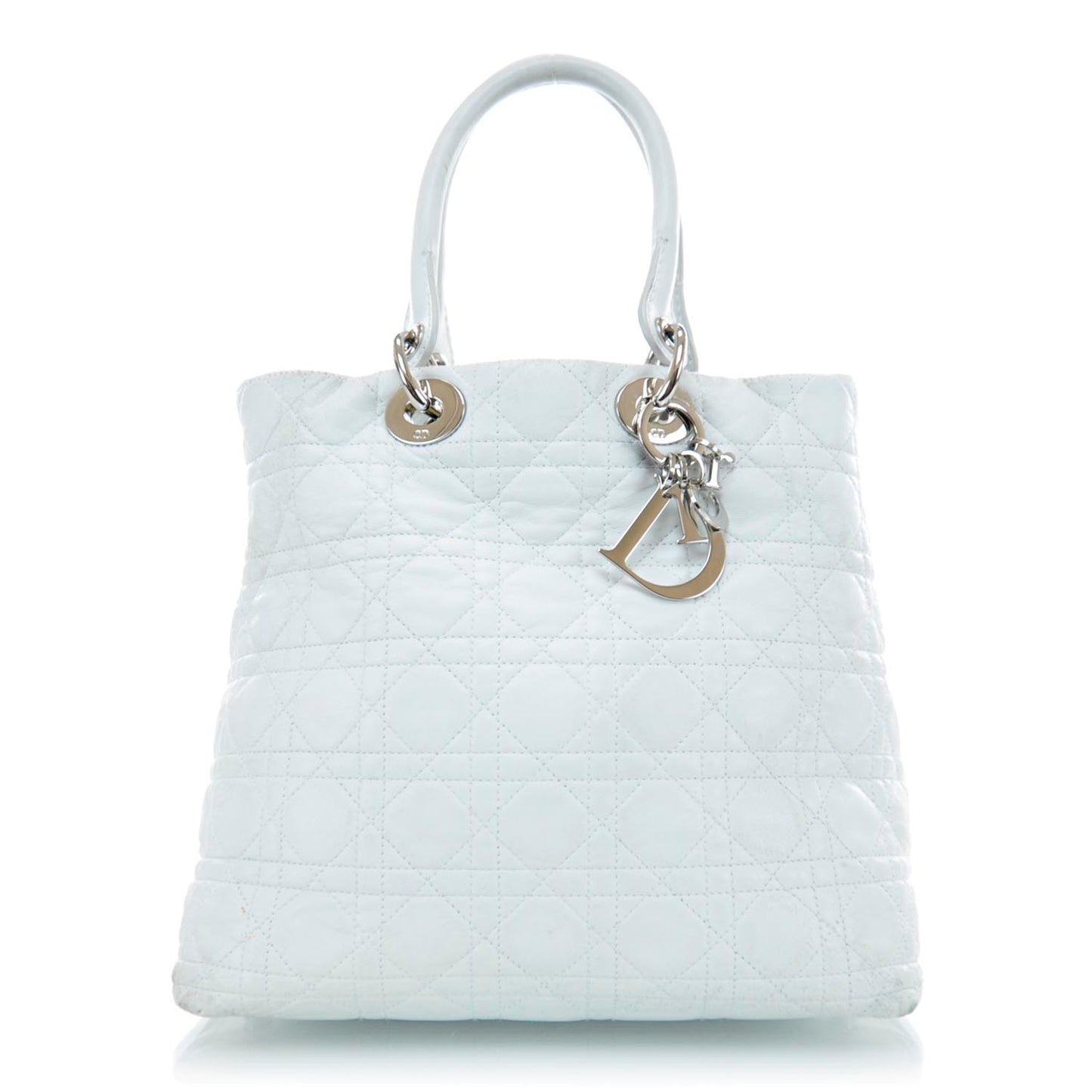 Lambskin Cannage Soft Lady Dior Tote White