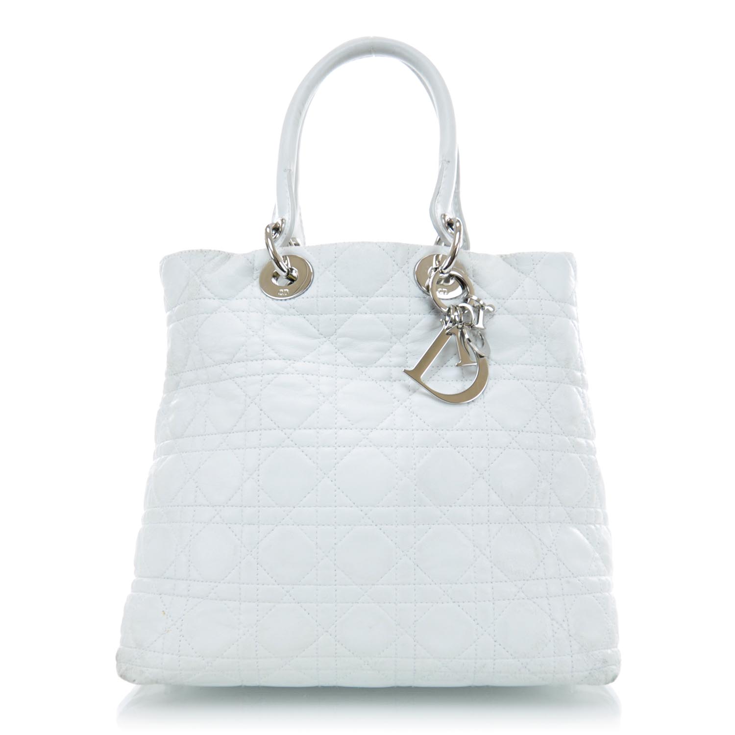 Christian Dior Lambskin Cannage Soft Lady Dior Tote White 1 of 9