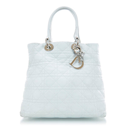 Christian Dior Lambskin Cannage Soft Lady Dior Tote White 1 of 9