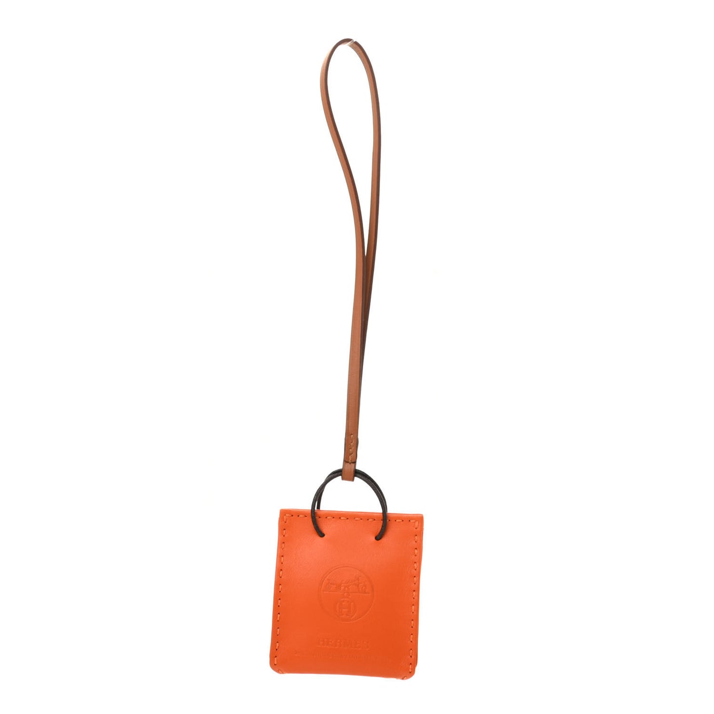 Milo Lambskin Swift Shopping Bag Charm Feu Gold