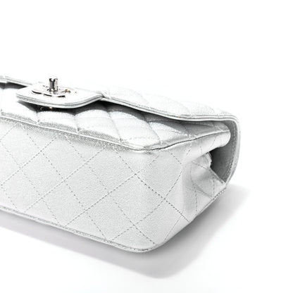 Chanel Metallic Lambskin Quilted Mini Rectangular Flap Silver 9 of 9