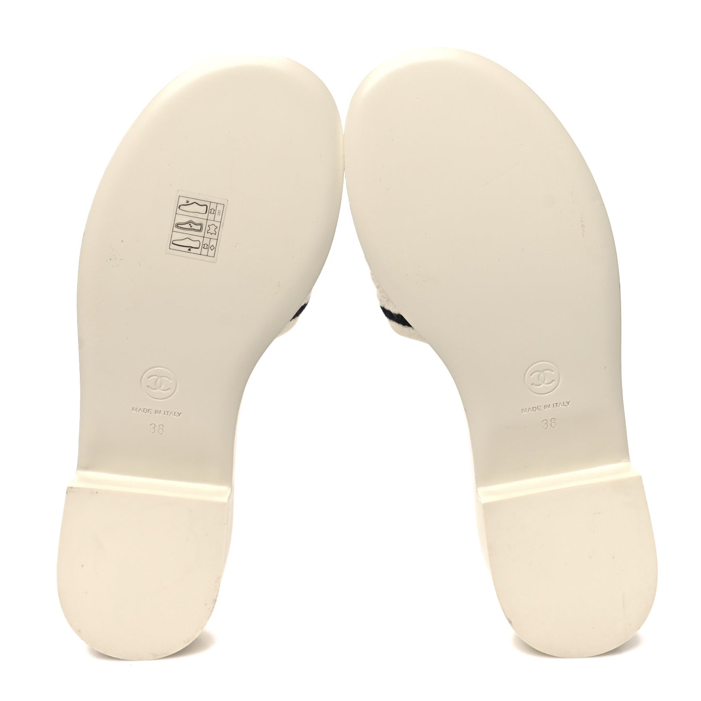 Lambskin Embroidered Logo Mules 38 Ivory Black
