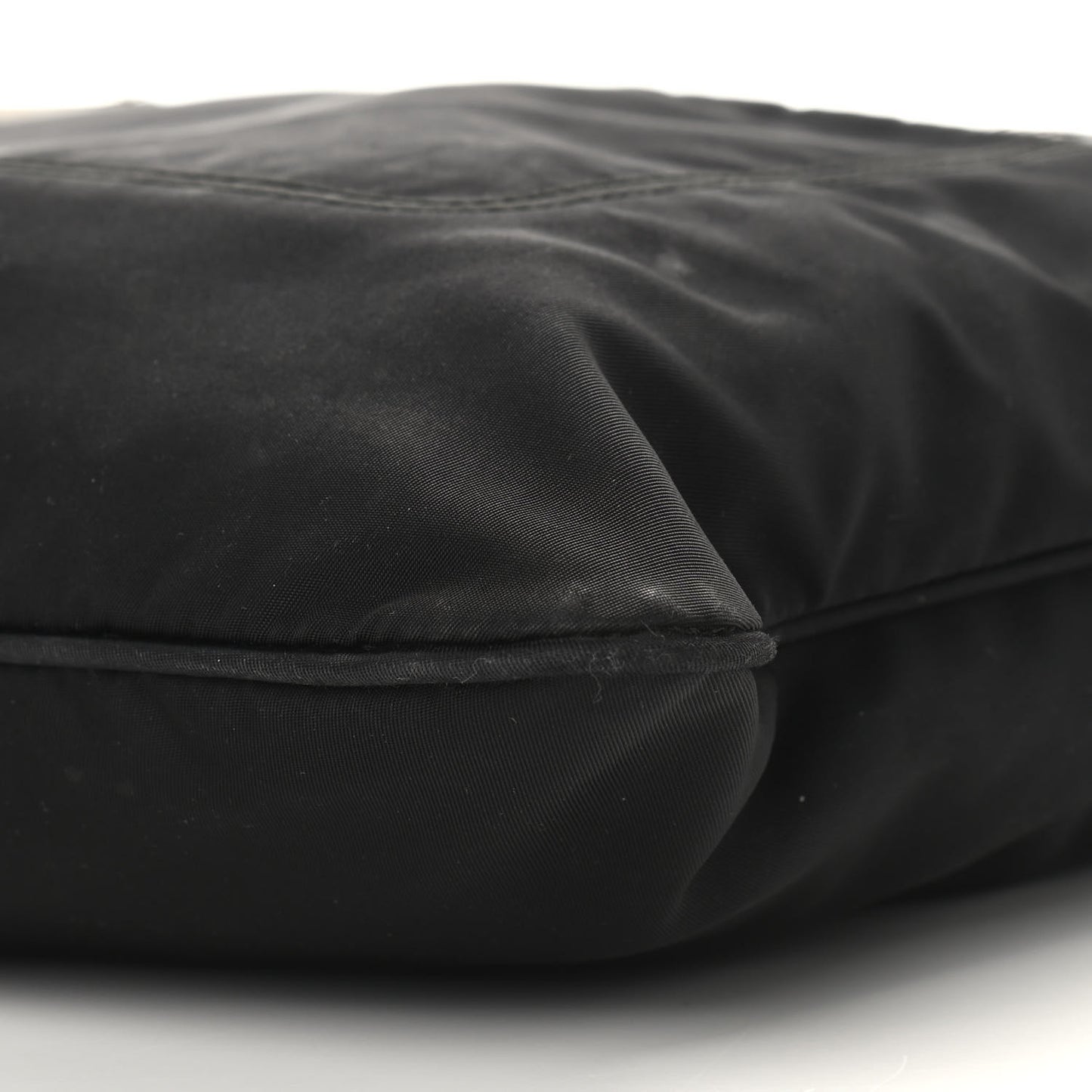 Tessuto Nylon Saffiano Flat Messenger Bag Black