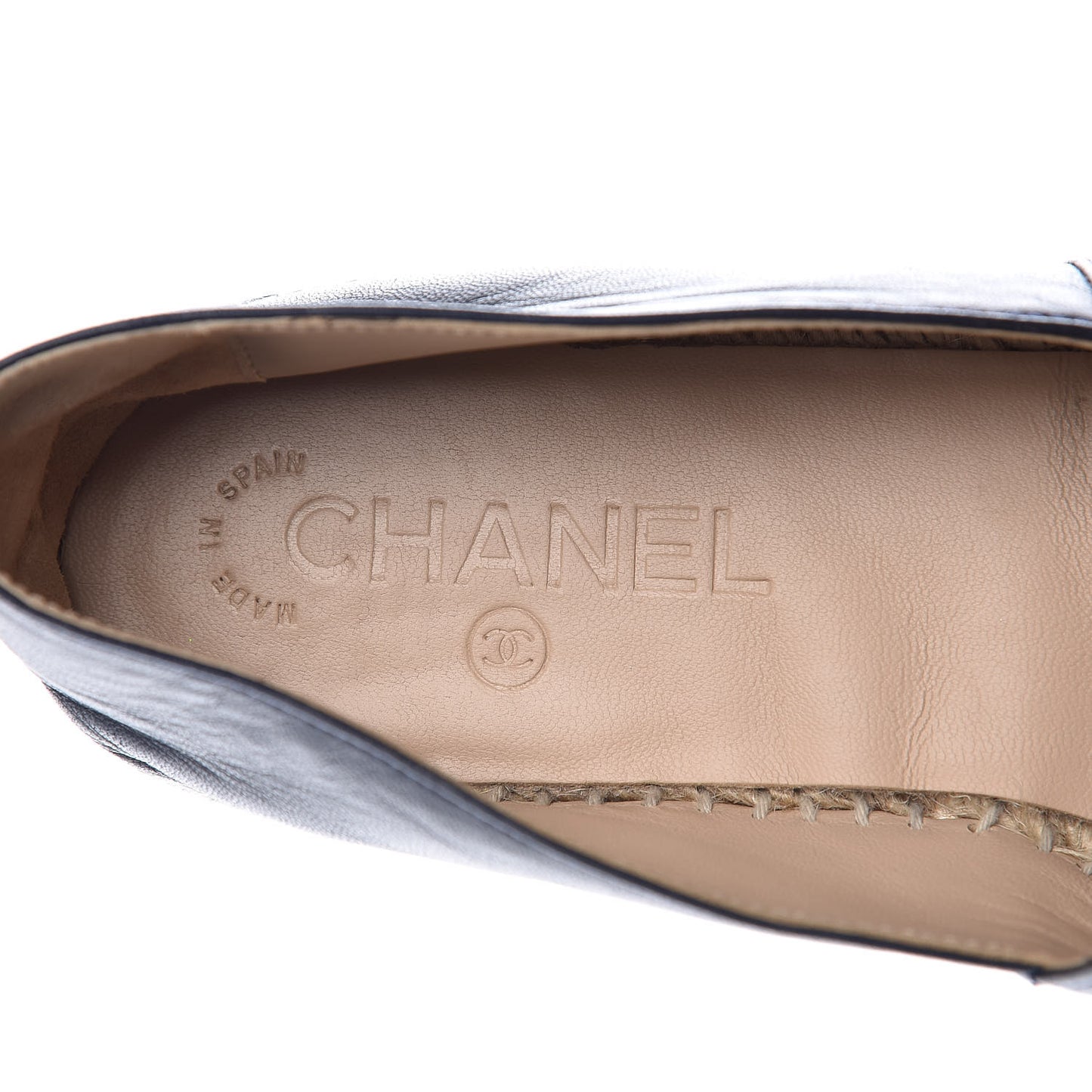 Lambskin CC Espadrilles 38 Navy Black