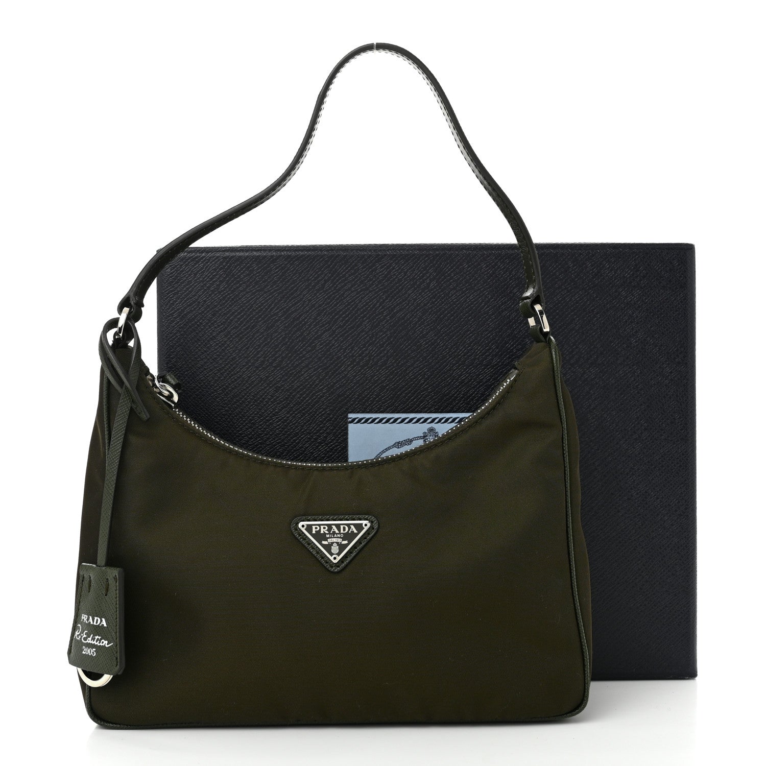 Prada Tessuto Nylon Saffiano Mini Re-Edition 2005 Bag Mimetico 12 of 12