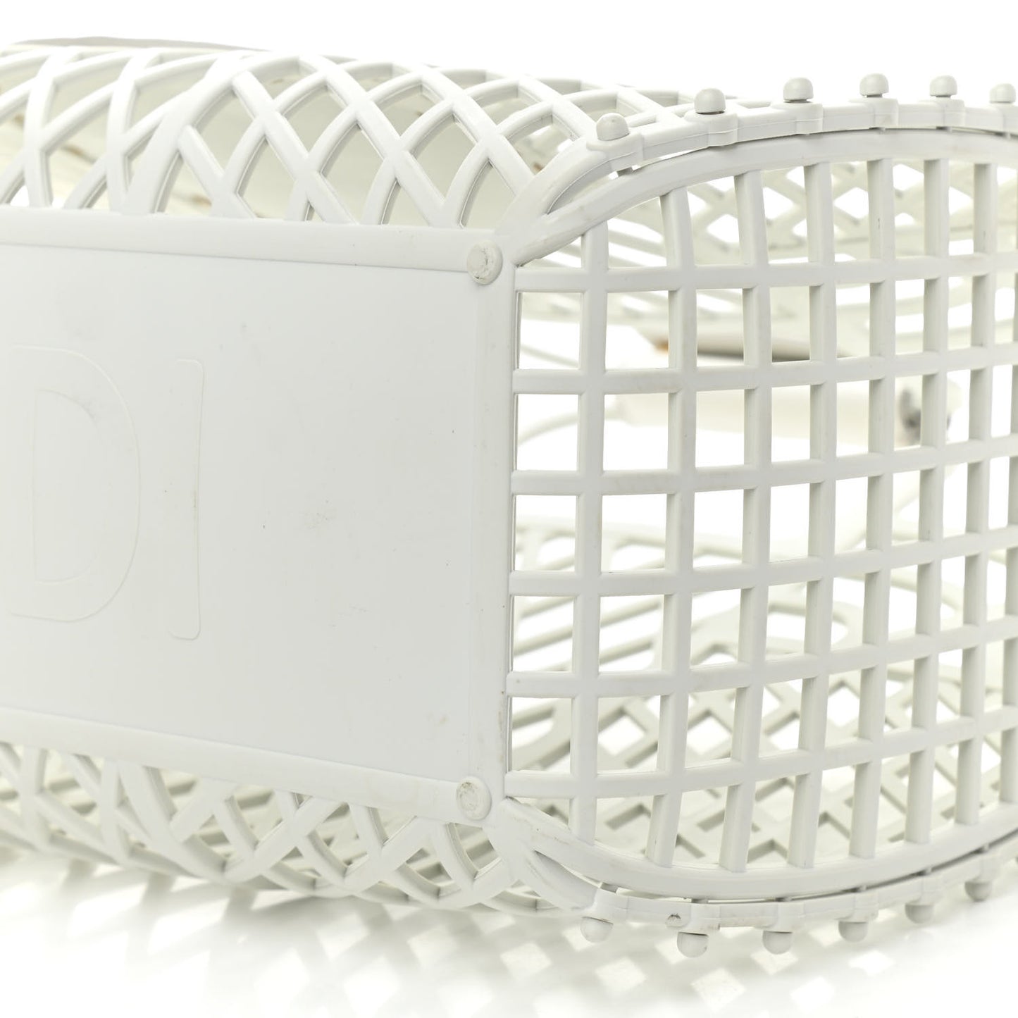Recycled Plastic Vitello Liberty Matte Medium Fendi Basket White Ice