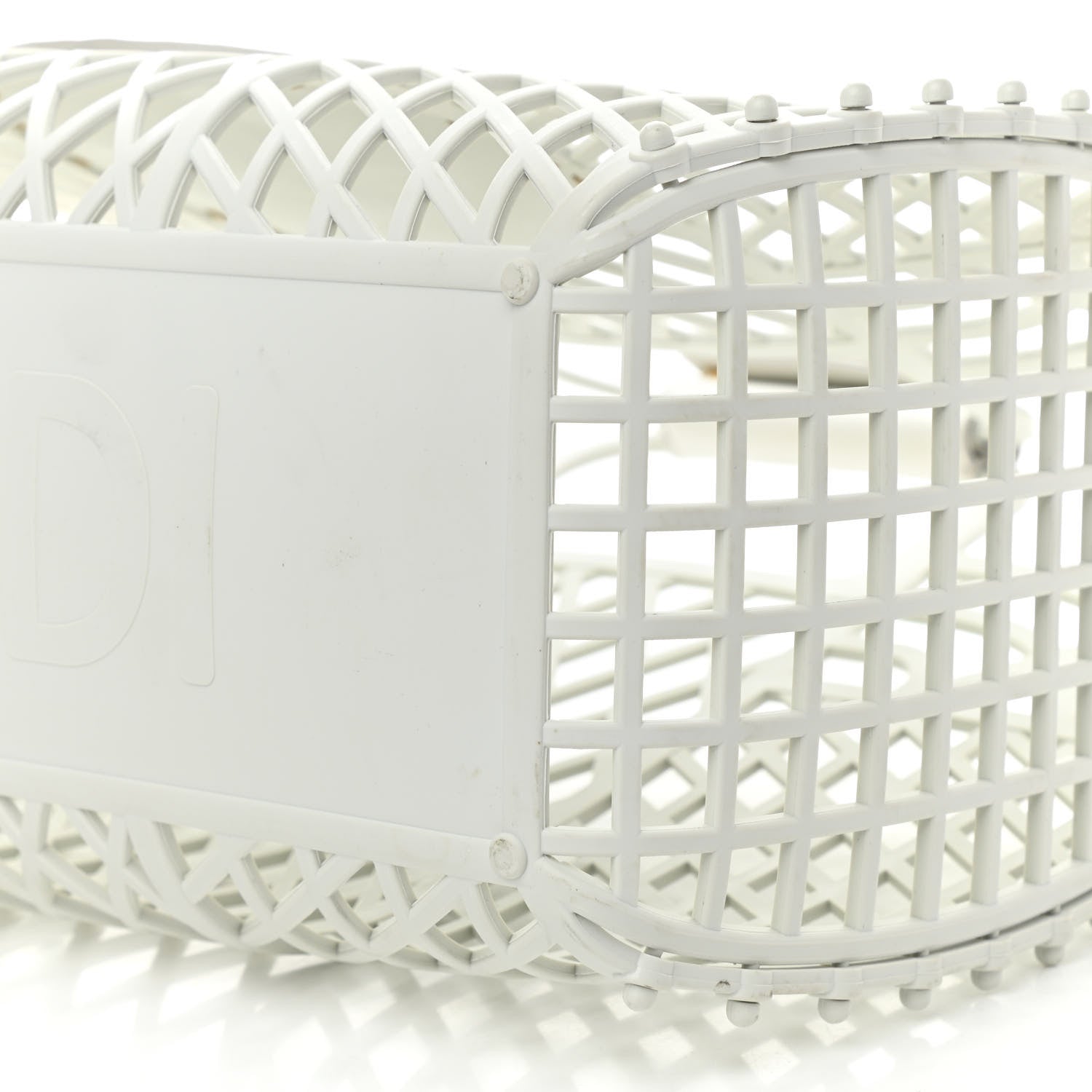 Fendi Recycled Plastic Vitello Liberty Matte Medium Fendi Basket White Ice 6 of 13