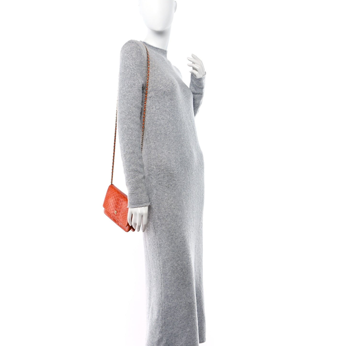 Snakeskin Wallet On Chain WOC Orange