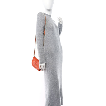 Chanel Snakeskin Wallet On Chain WOC Orange 2 of 11