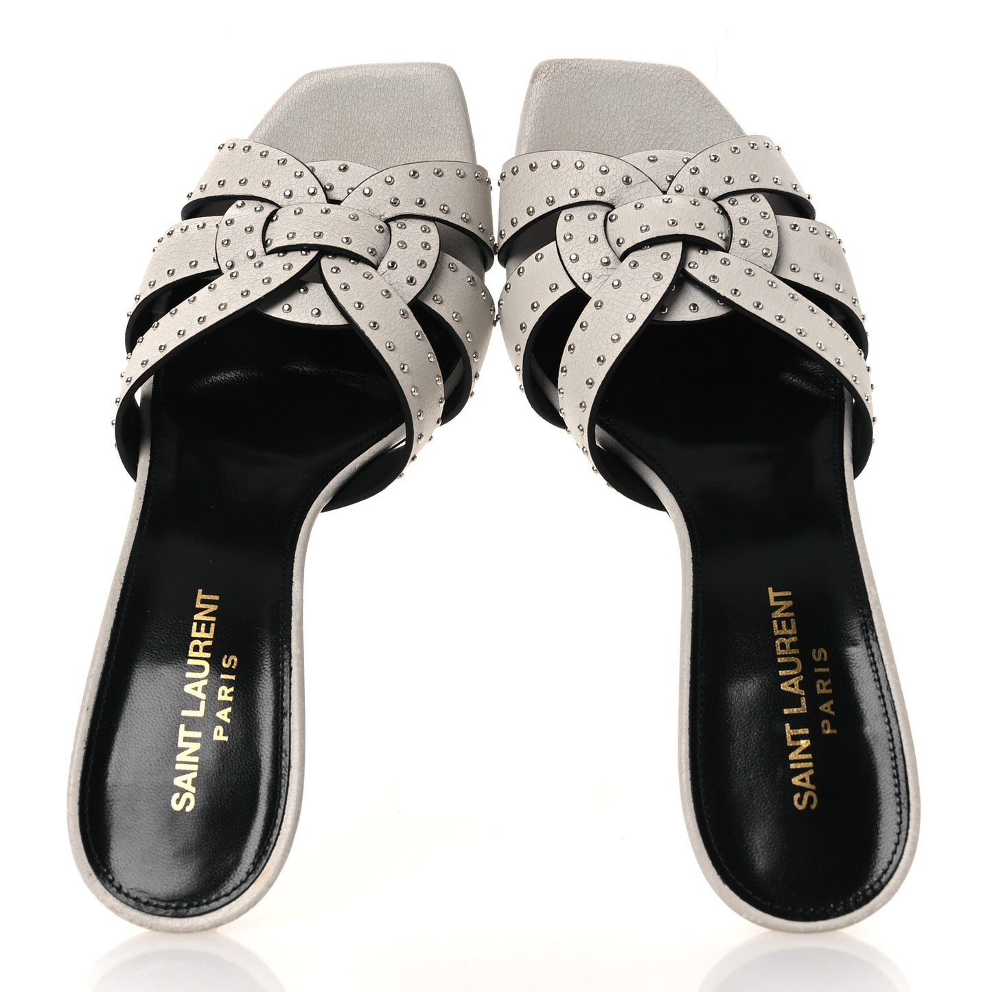Grain De Poudre Tribute 85 Slide Studded Sandals 37 Off White