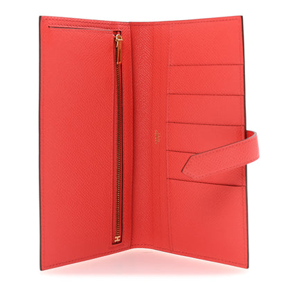 Hermes Epsom Bearn Gusset Wallet Flamingo 5 of 8
