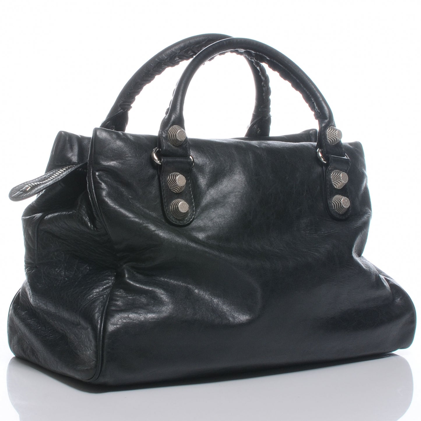 Agneau Giant 21 Silver Hardware Mid Day Black