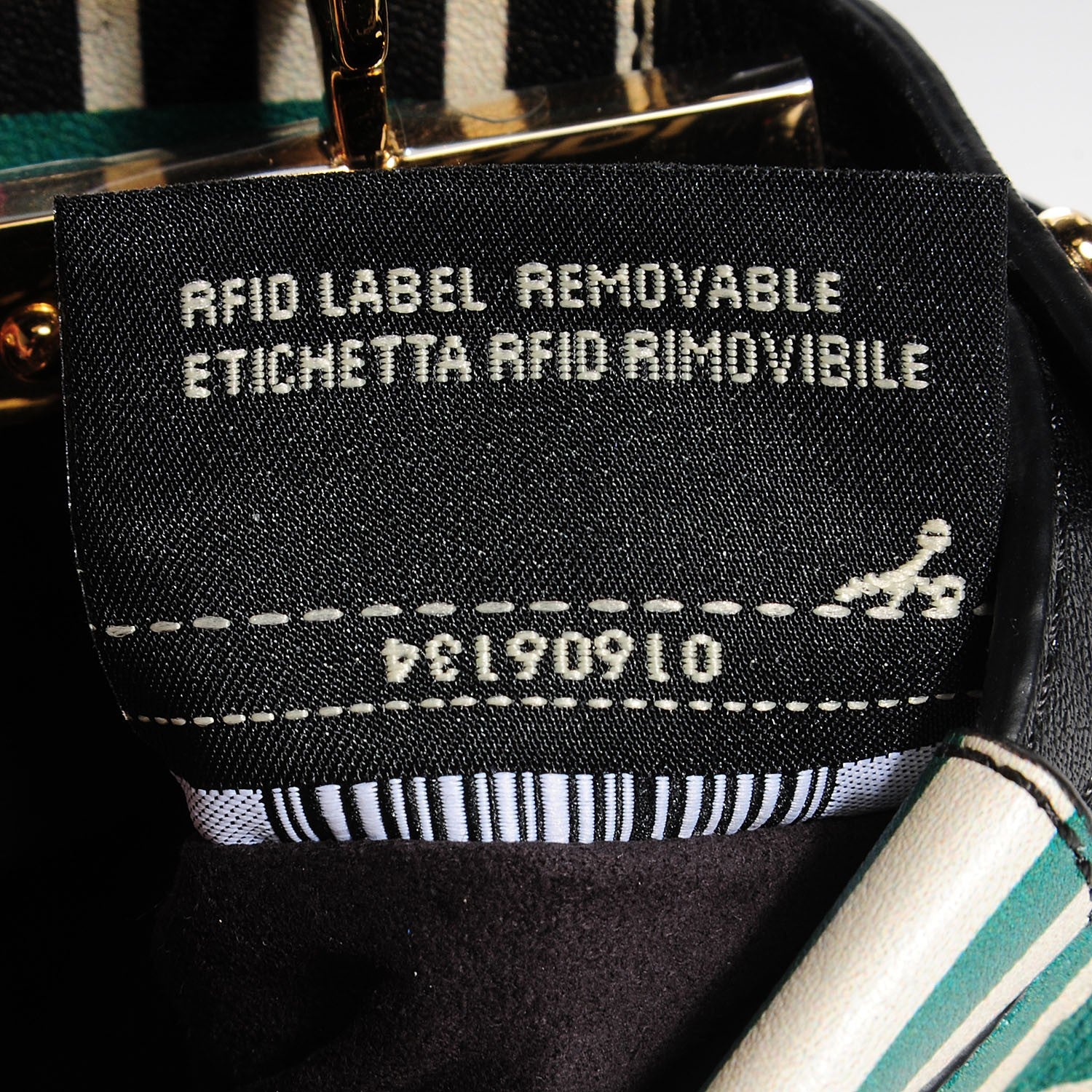 Fendi Vitello Seta Digital Print Micro Peekaboo Iconic Satchel Multicolor Black 7 of 10