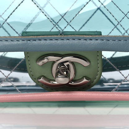 Chanel Lambskin PVC Quilted Mini Coco Splash Flap Blue Green 8 of 12