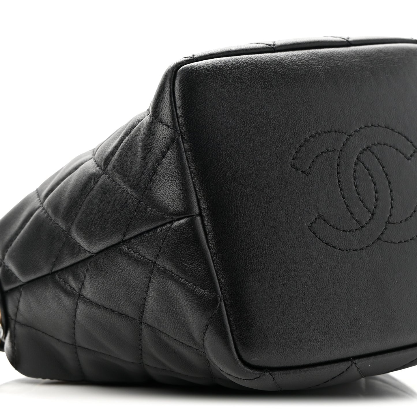 Lambskin Quilted Small Perfect Meeting Hobo Black