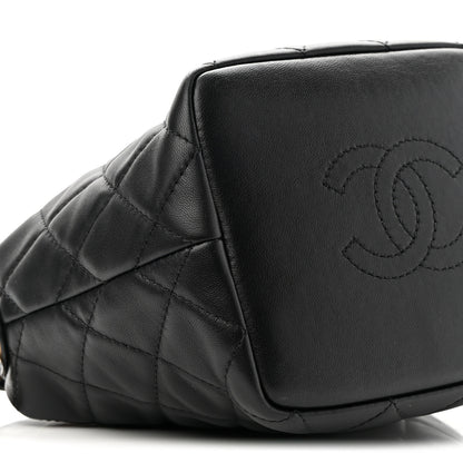 Chanel Lambskin Quilted Small Perfect Meeting Hobo Black 8 of 9