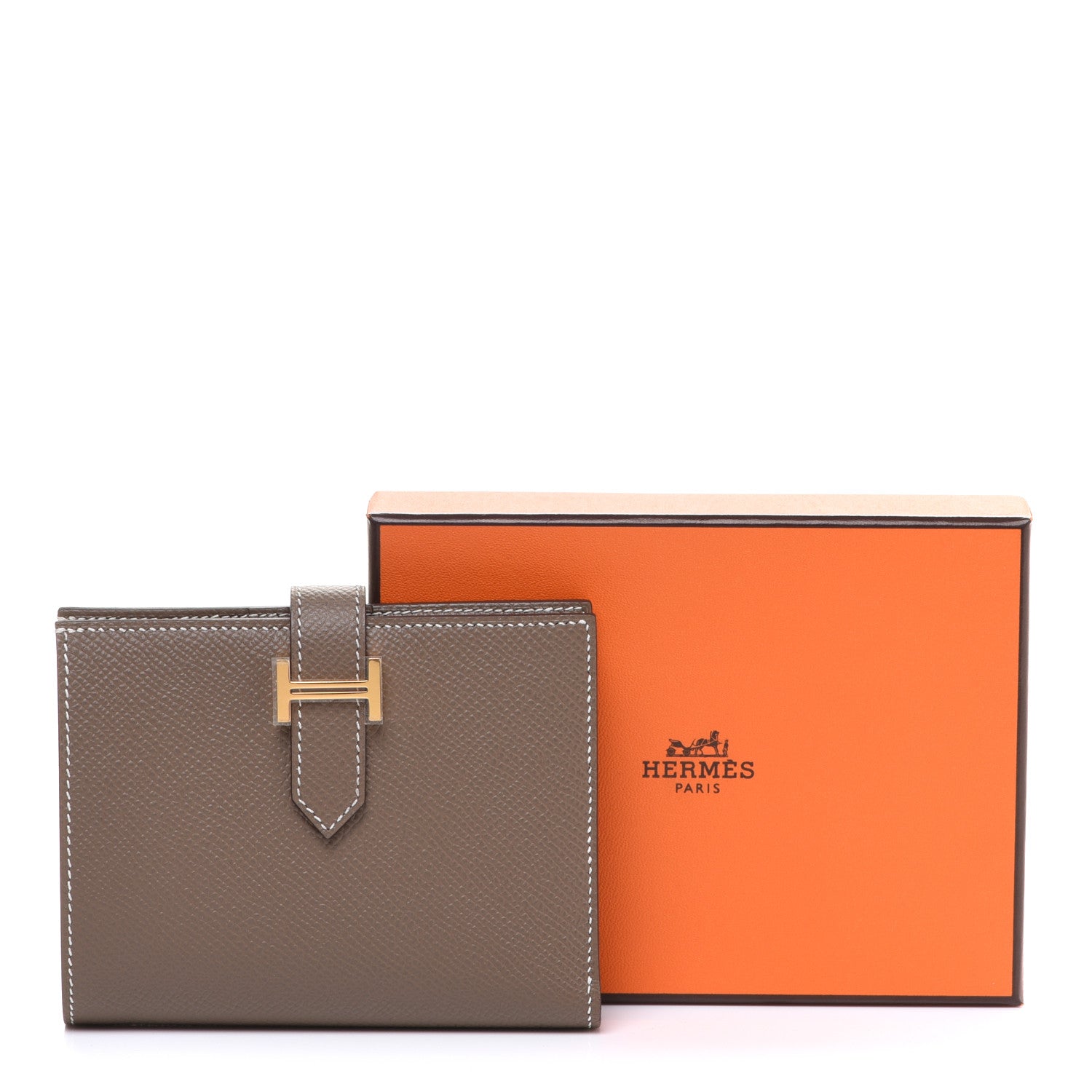 Hermes Epsom Bearn Compact Wallet Etoupe 9 of 9