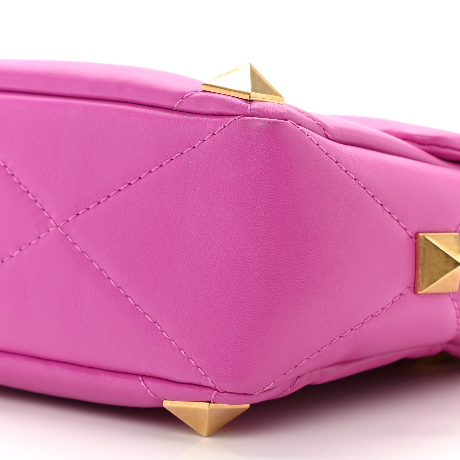 Valentino Garavani Nappa Large Roman Stud Shoulder Bag Radiant Orchid 8 of 8