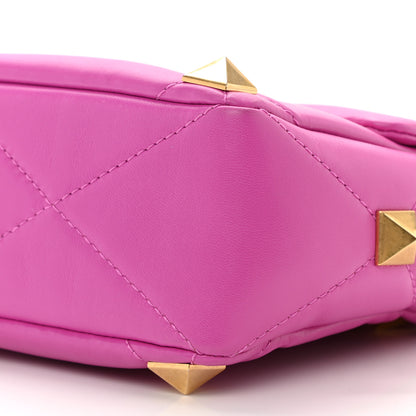 Valentino Garavani Nappa Large Roman Stud Shoulder Bag Radiant Orchid 8 of 8