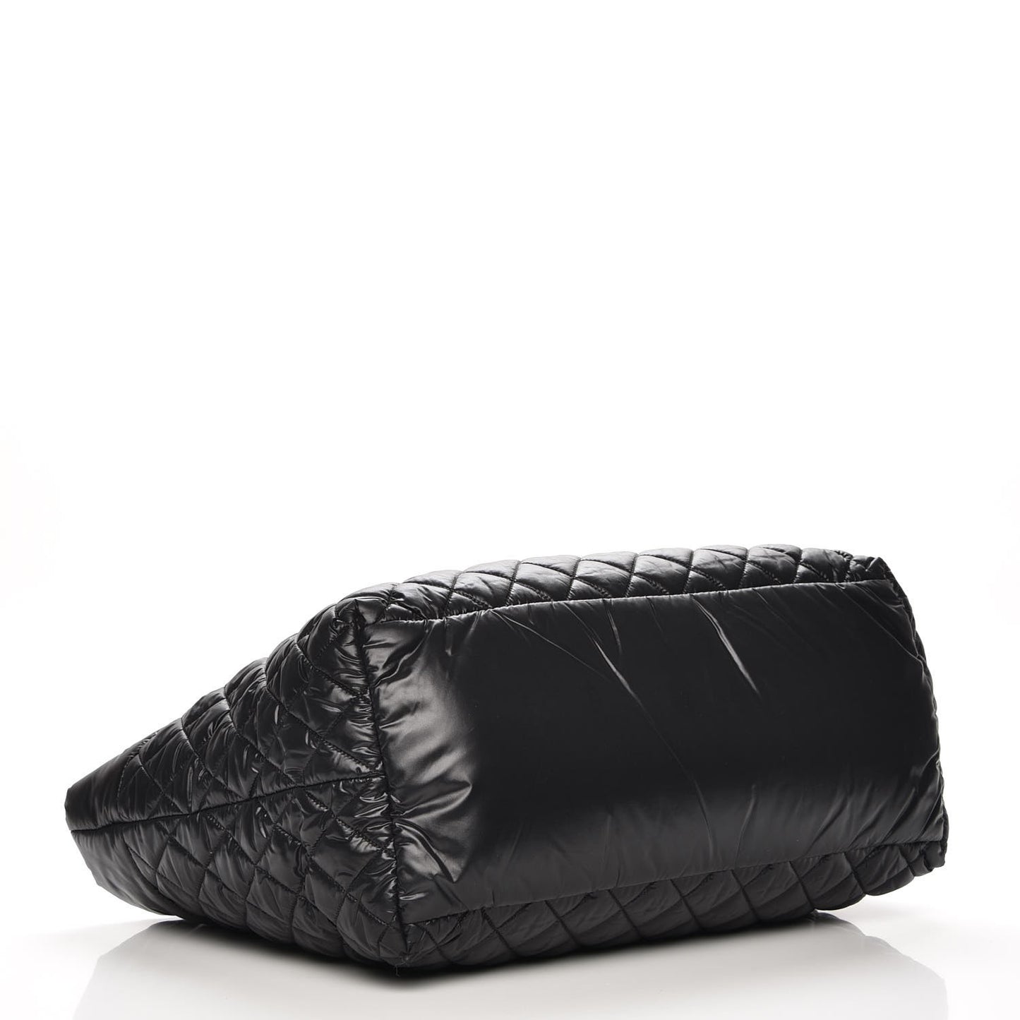 Nylon Quilted Large Coco Cocoon Tote Black