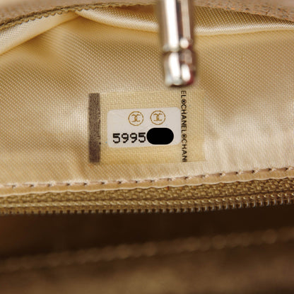 Chanel Metallic Linen Quilted Shoulder Bag Gold 8 of 8