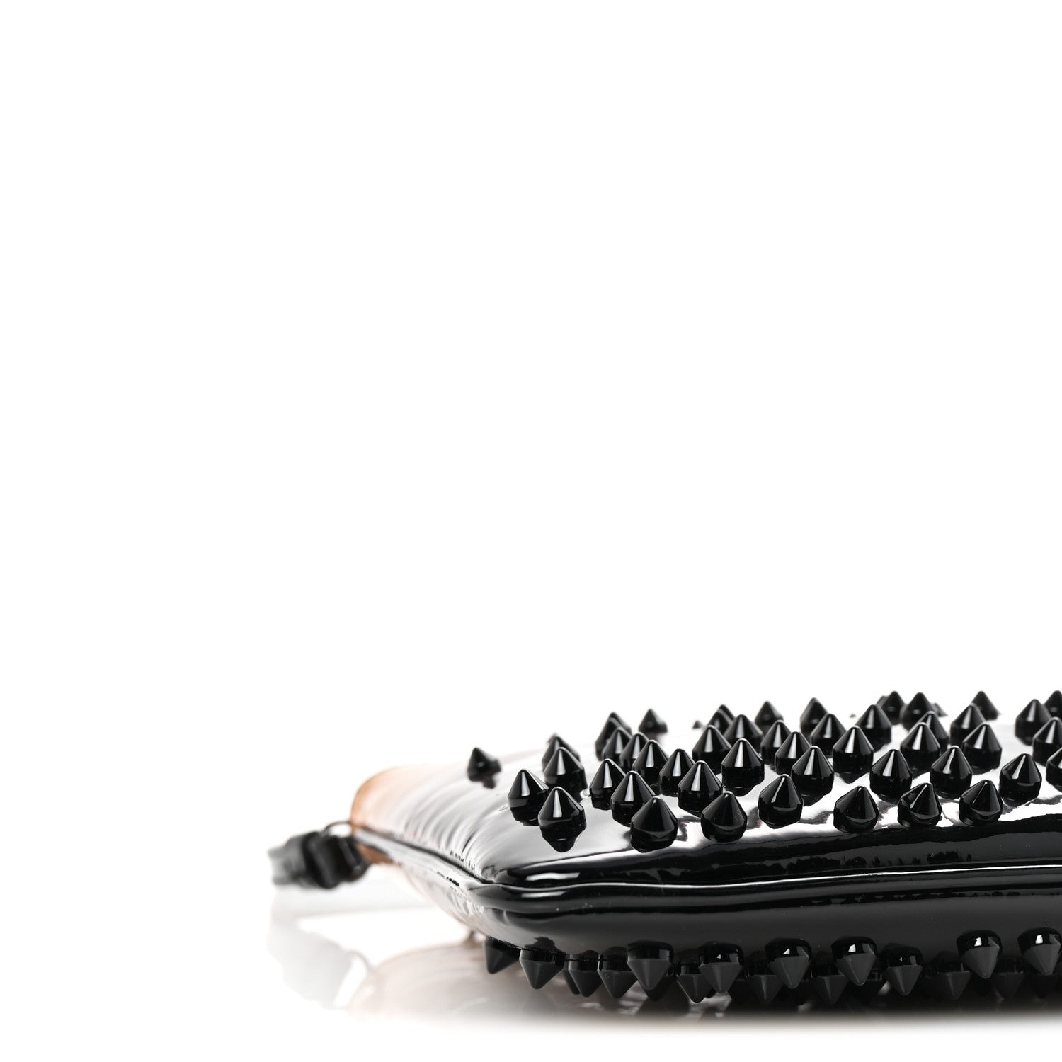 Christian Louboutin Patent Degrade Loubiposh Spiked Clutch Nude Black 8 of 9