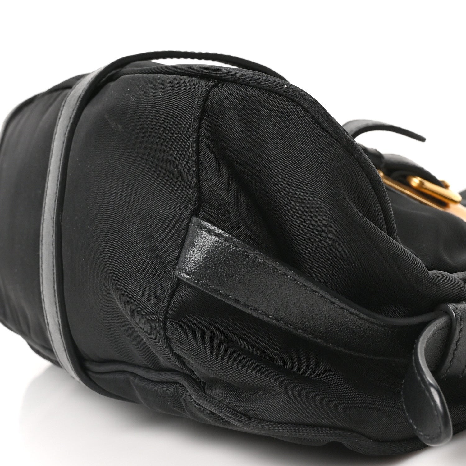 Prada Tessuto Nylon Soft Calfskin Shopping Satchel Black 10 of 10