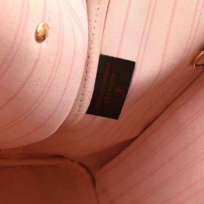 Louis Vuitton Damier Ebene Neo Neverfull MM Rose Ballerine 7 of 11