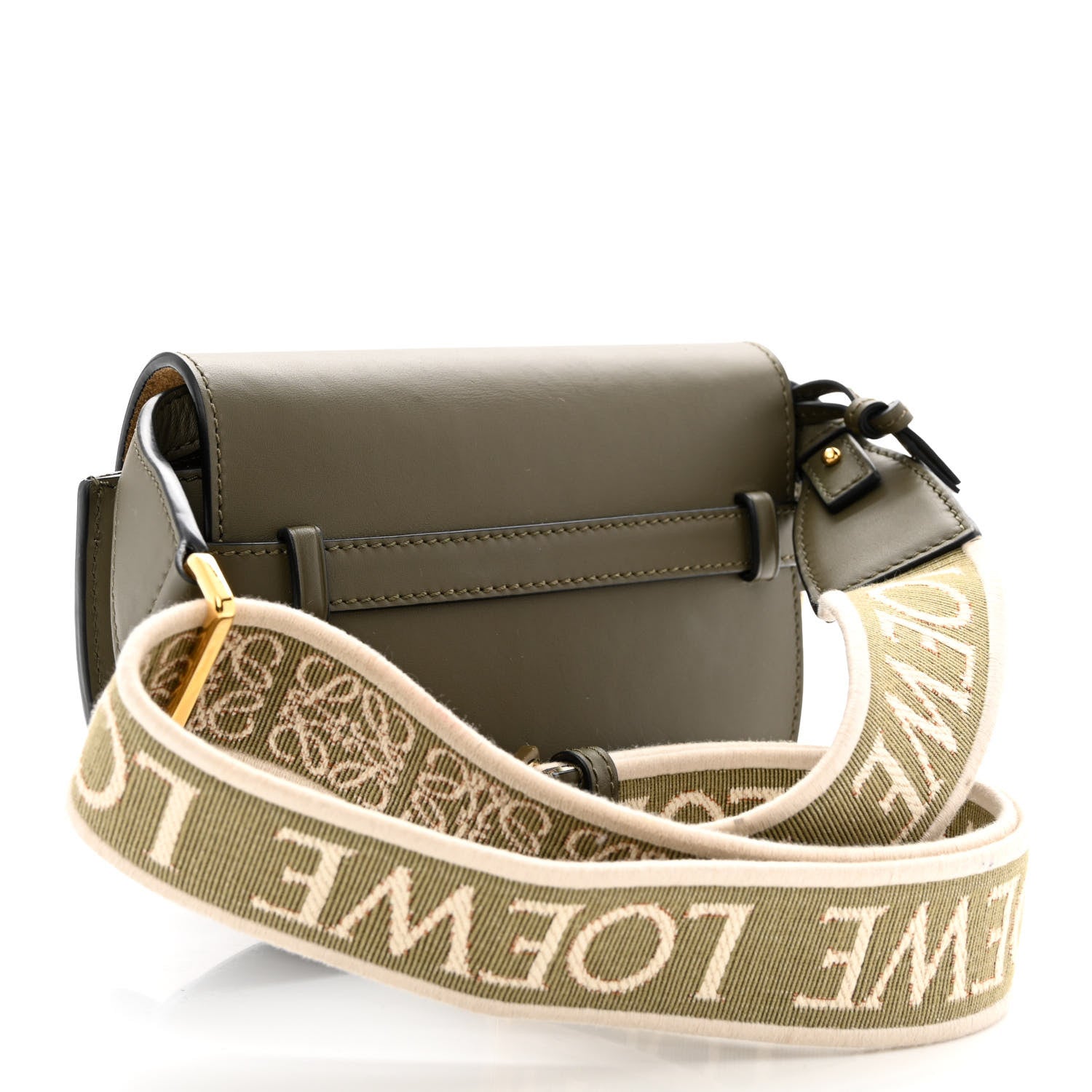 Loewe Calfskin Jacquard Mini Gate Dual Bag Autumn Green 3 of 12