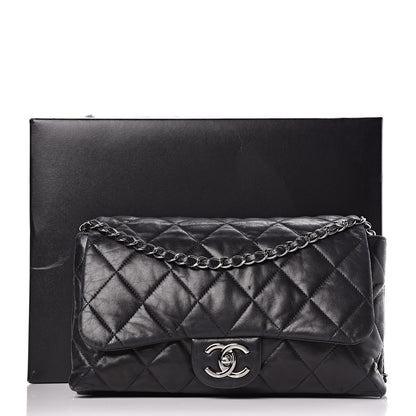 Chanel Lambskin Quilted 3 Accordion Flap Bag Black 13 of 13