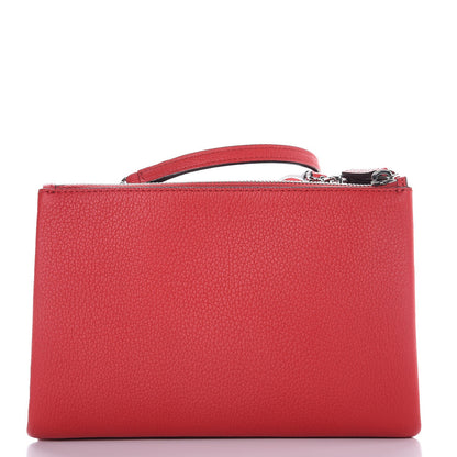 MCM Grained Calfskin Milla Double Crossbody Bag Ruby Red 17 of 17