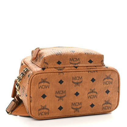 MCM Visetos Side Stud Mini Stark Backpack Cognac 4 of 10