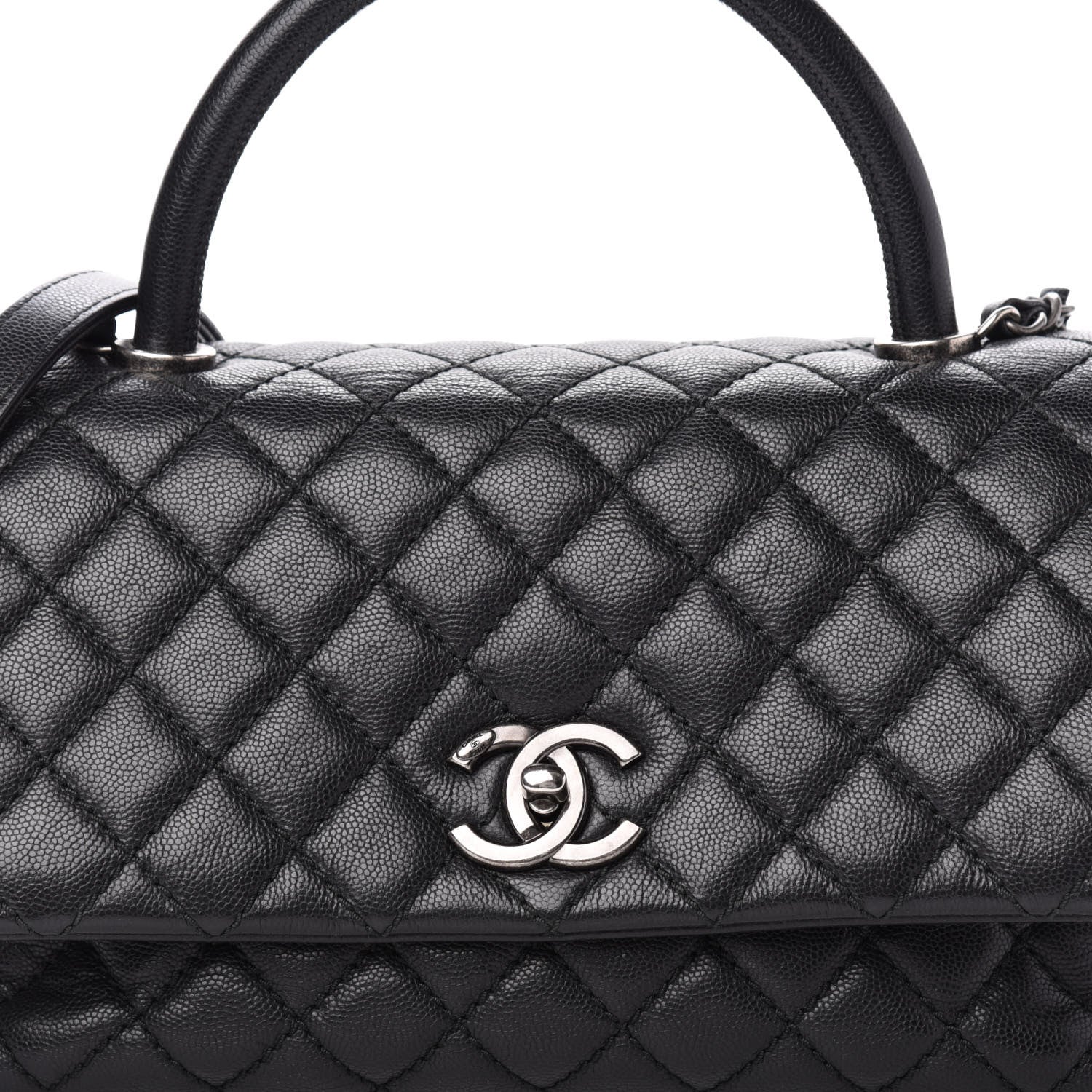 Chanel Caviar Quilted Small Coco Handle Flap Black 11 of 11