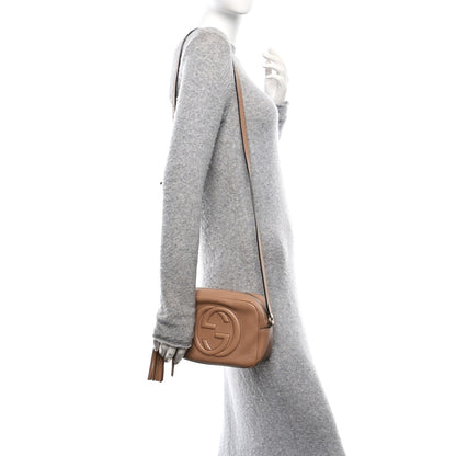 Gucci Pebbled Calfskin Small Soho Disco Bag Camelia 2 of 15