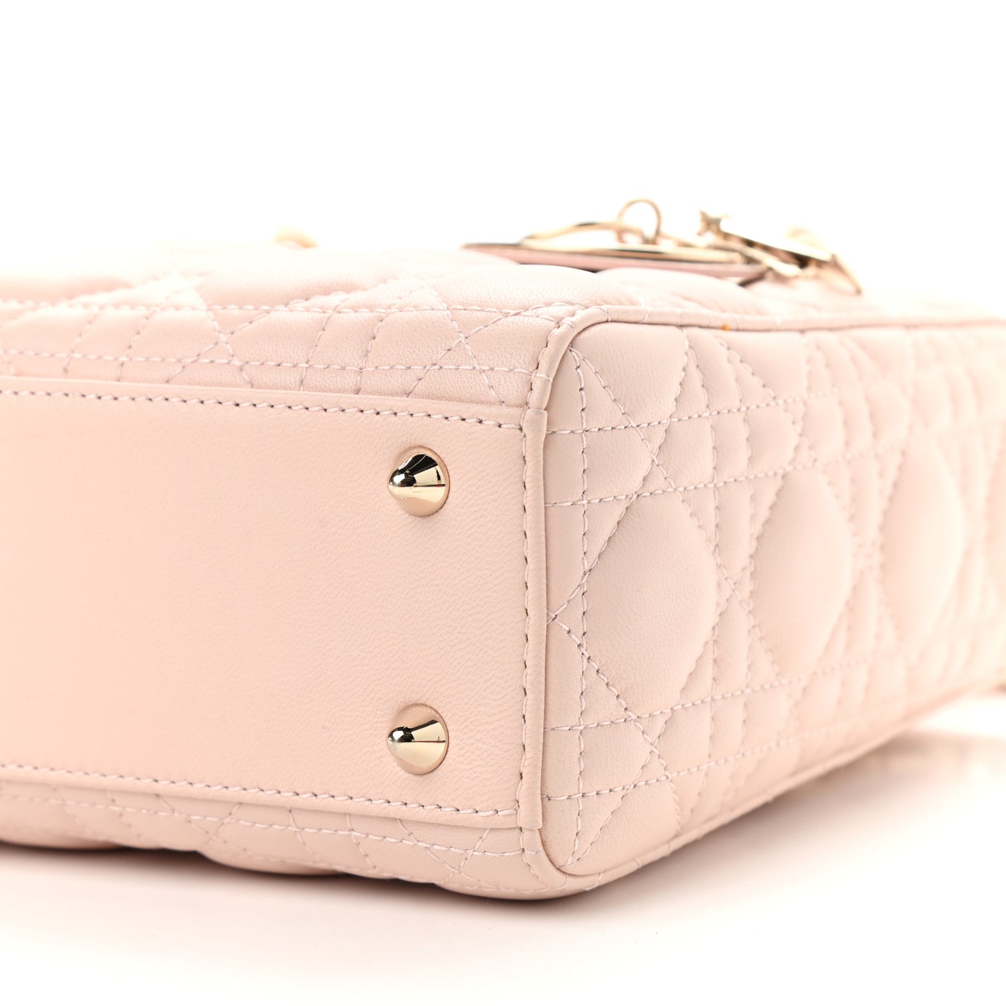 Lambskin Cannage Small Lucky Badges My Lady Dior Pink