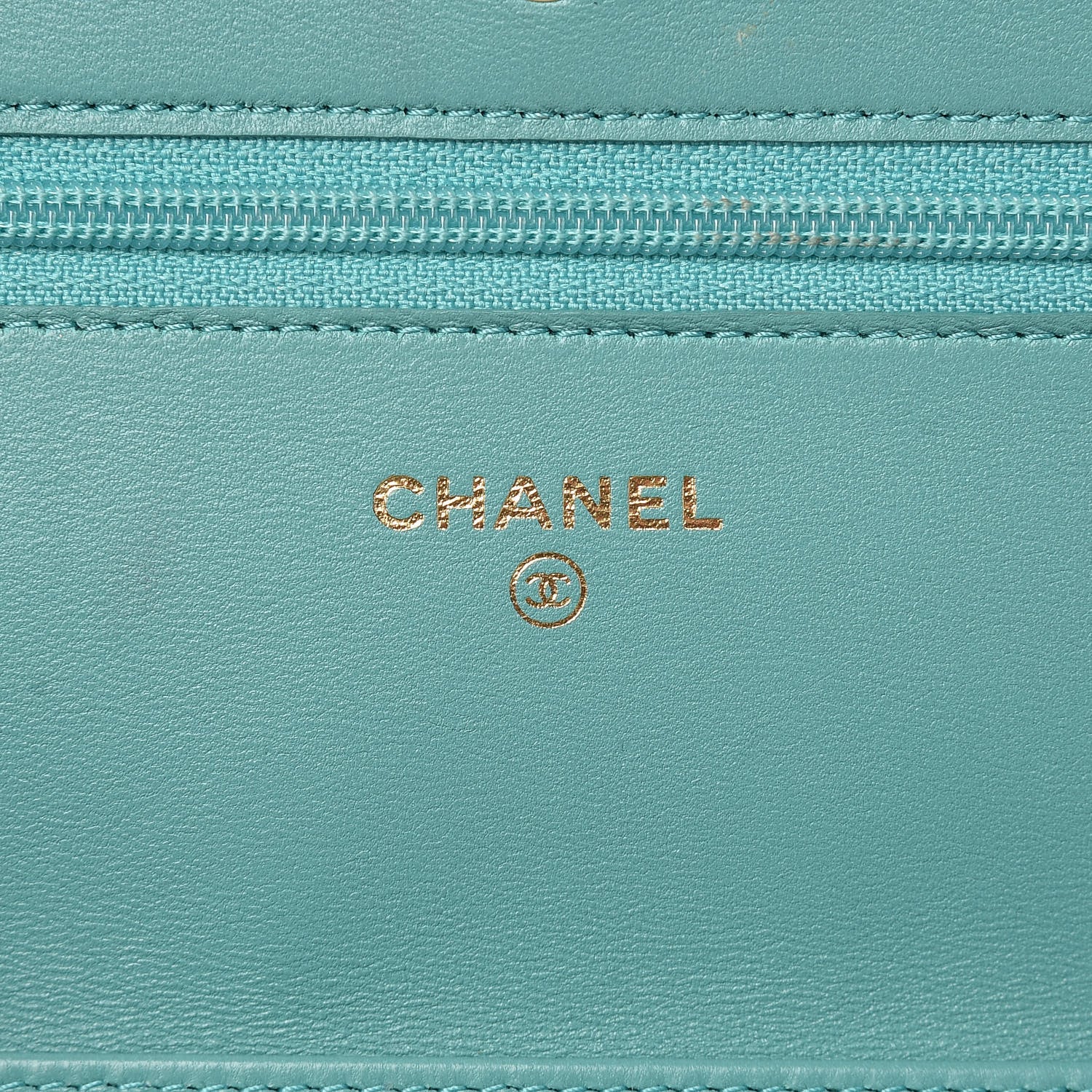 Chanel Calfskin Quilted Wallet On Chain WOC Green 6 of 11