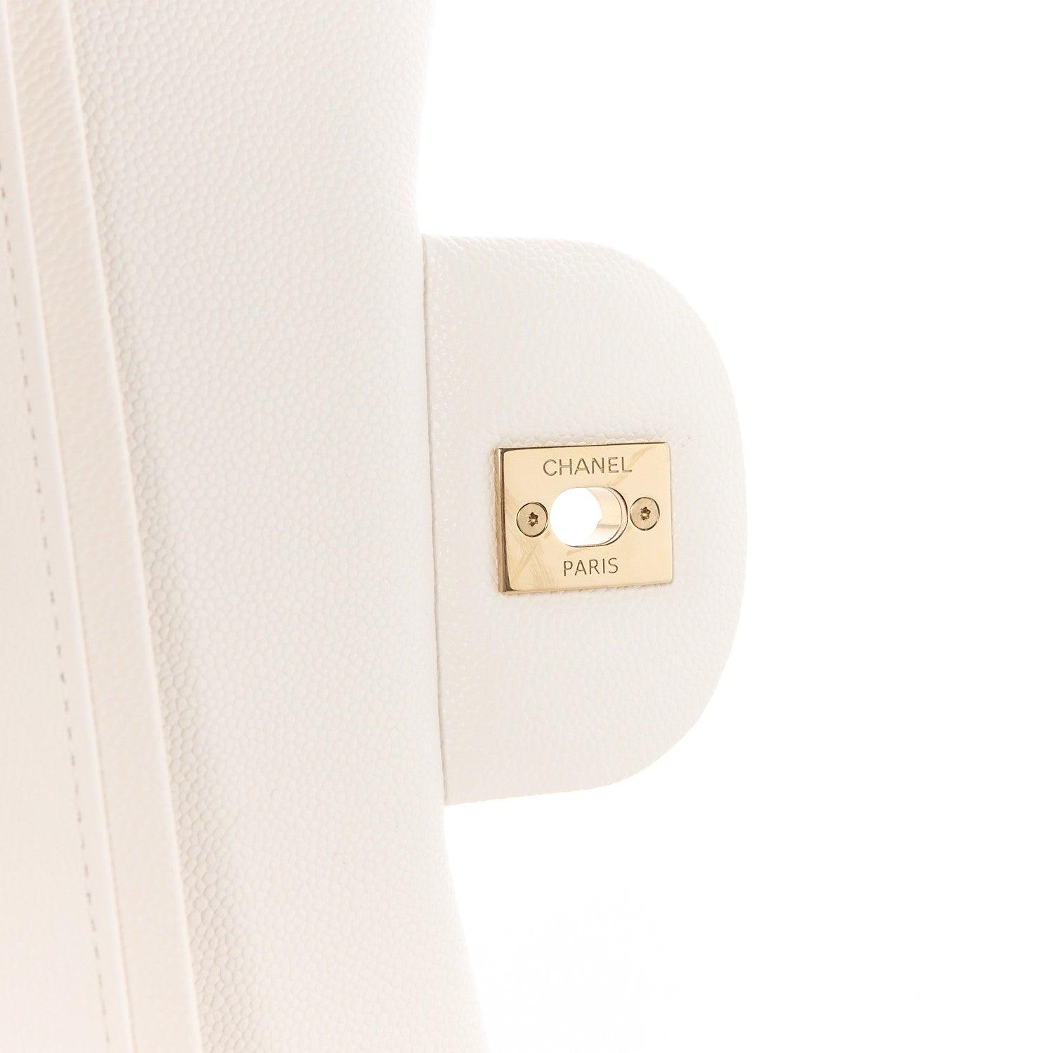 Chanel Caviar Quilted Jumbo Double Flap White 7 of 12