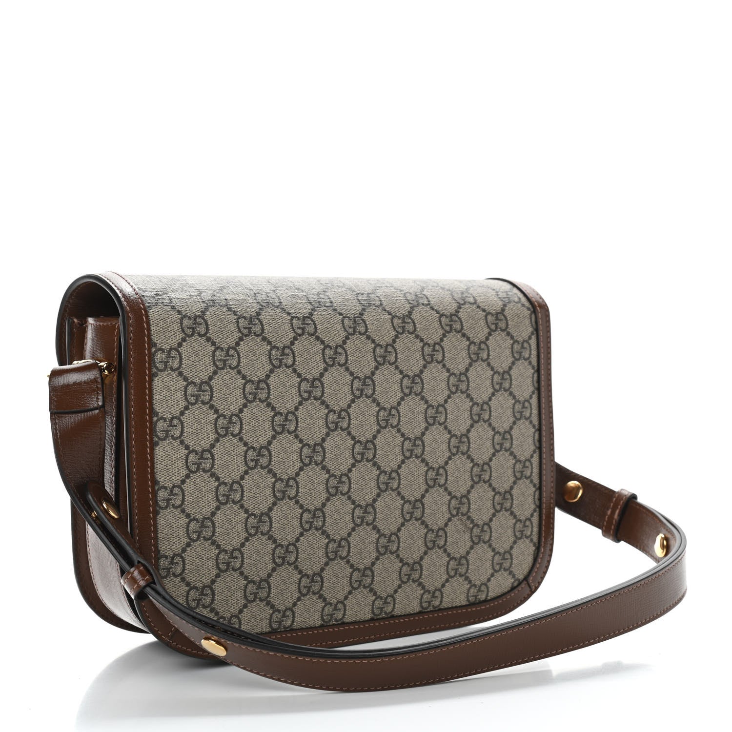 Gucci GG Supreme Monogram Horsebit 1955 Shoulder Bag Beige Brown Sugar 3 of 10