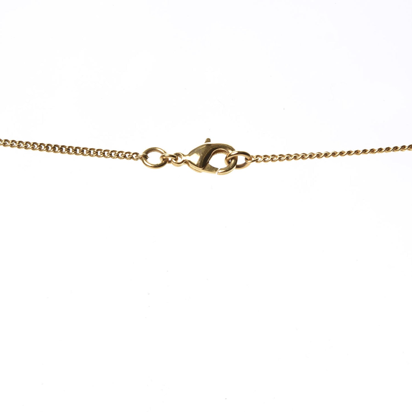Metal CC Necklace Matte Gold