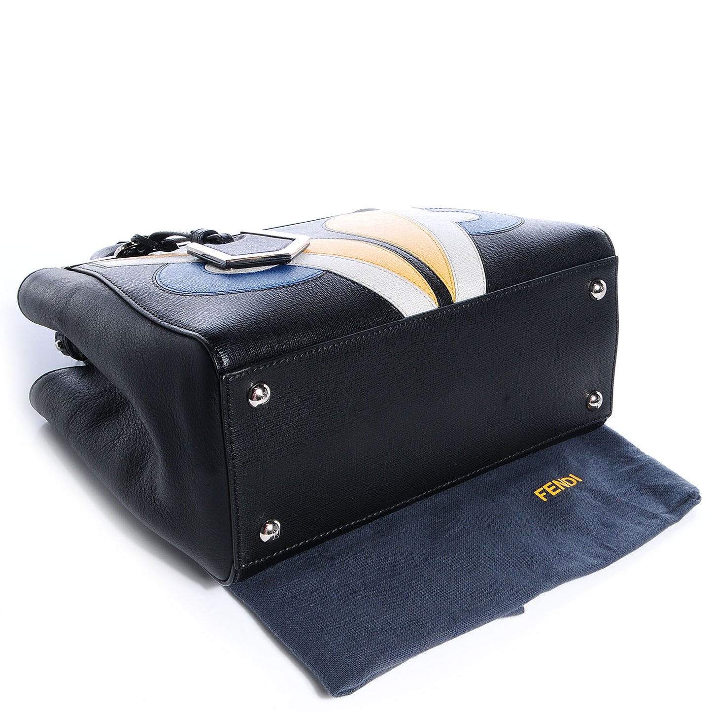 Saffiano Monster Colorblock Petite 2Jours Tote Black