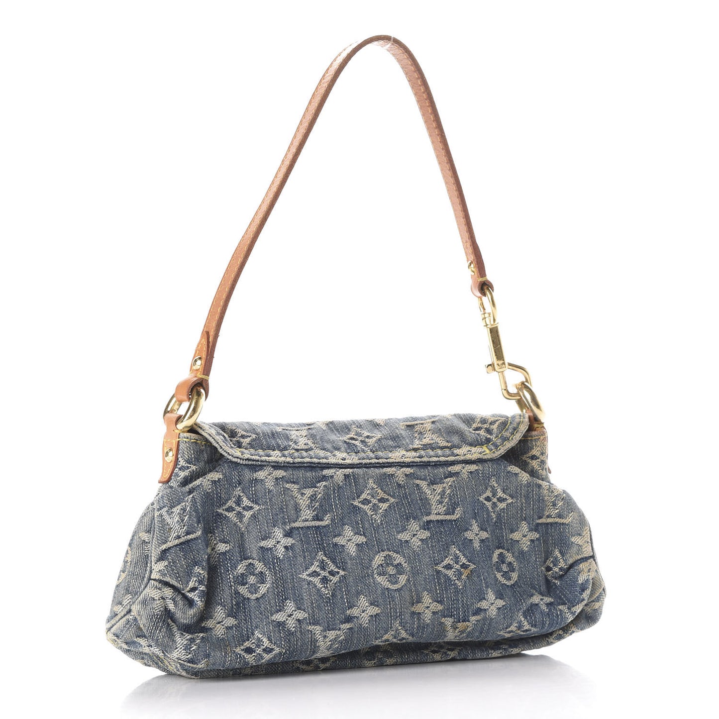 Monogram Denim Mini Pleaty Blue