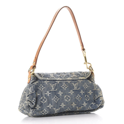 Louis Vuitton Monogram Denim Mini Pleaty Blue 2 of 9