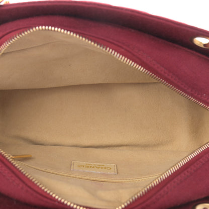 Chanel Jersey Quilted CC Chocolate Bar Bag Burgundy 5 of 11