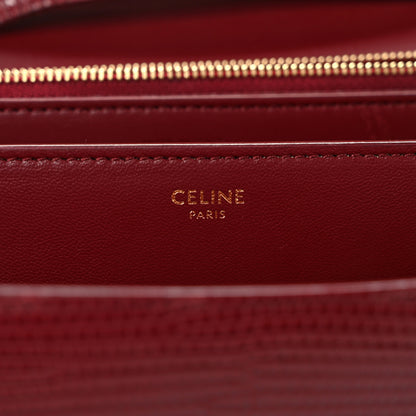 Celine Lizard Medium Classic Box Flap Bag Ruby 6 of 12