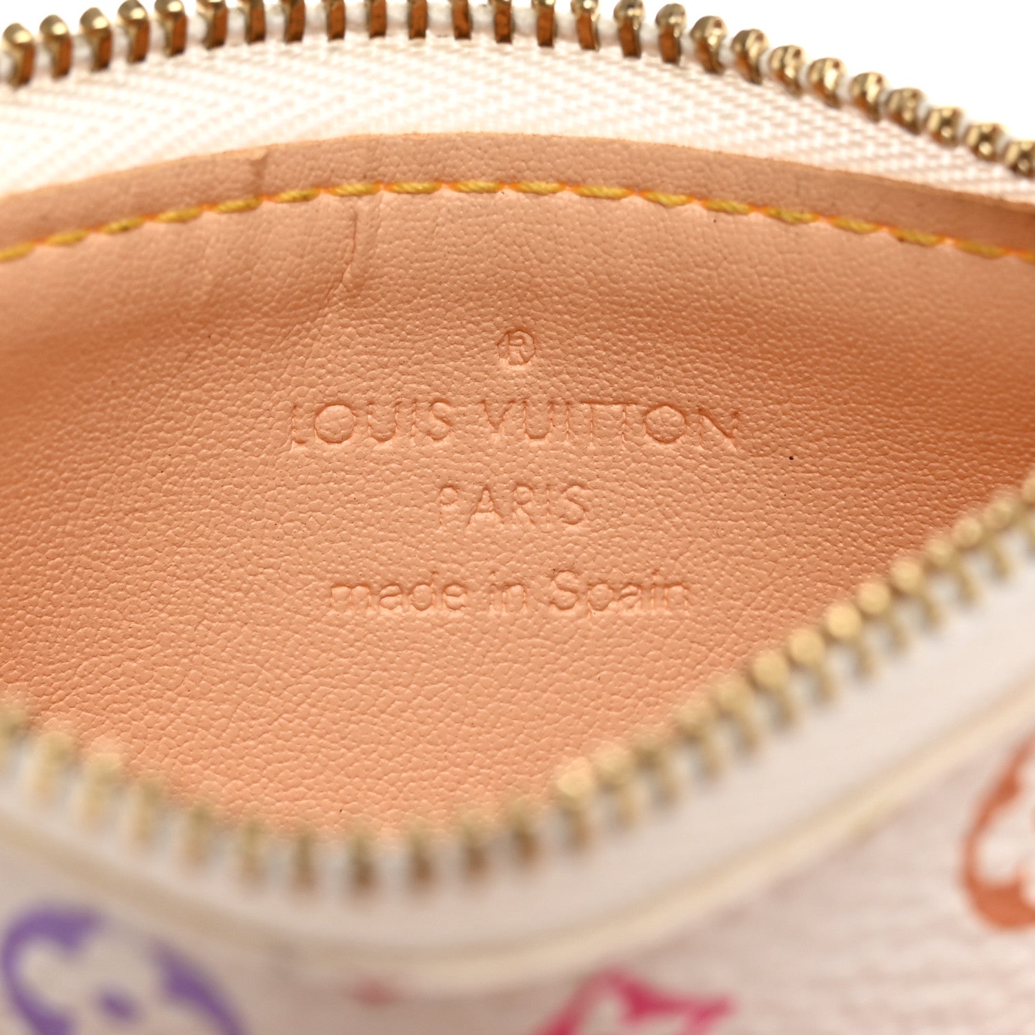 Louis Vuitton LOUIS VUITTON Monogram Multicolor Key Pouch White 7 of 7