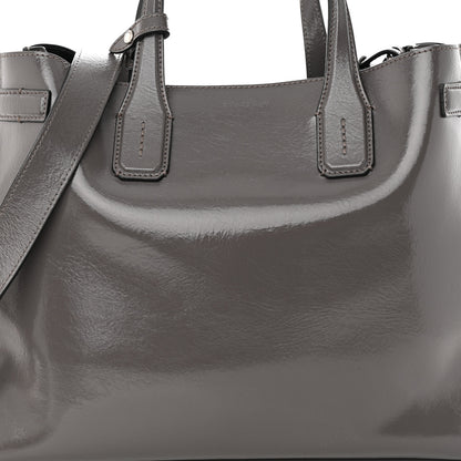 Burberry Soft Calfskin Medium Banner Tote Sepia Grey 8 of 10