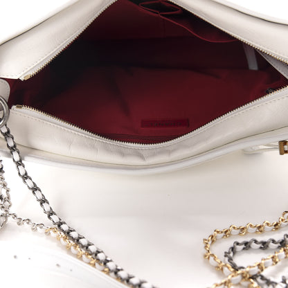 Chanel Aged Calfskin Quilted Large Gabrielle Hobo White 5 of 10