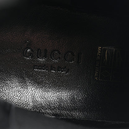 Gucci Flores Calfskin Horsebit Chain Ankle Boots 39 Black 8 of 10