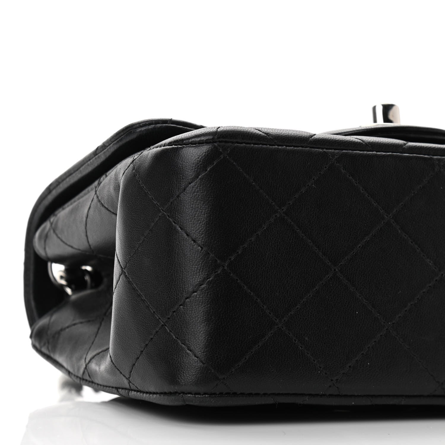Chanel Lambskin Quilted Mini Square Flap Black 9 of 10
